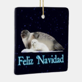 Feliz Navidad - Ringed Siegel Keramikornament (Rechts)