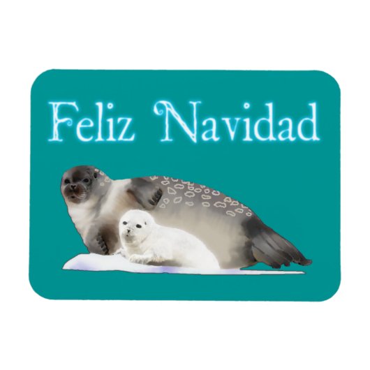 Feliz Navidad - Ringed Siegel Magnet (Horizontal)