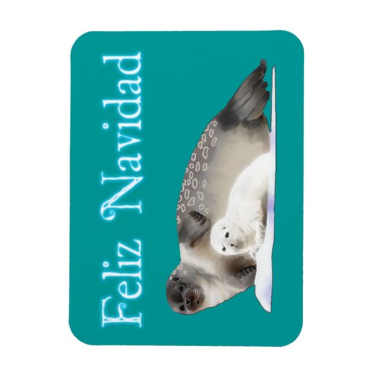 Feliz Navidad - Ringed Siegel Magnet (Vertikal)