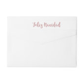 Feliz Navidad Rose Gold Pink Imitats Glitzer (Rückseite)