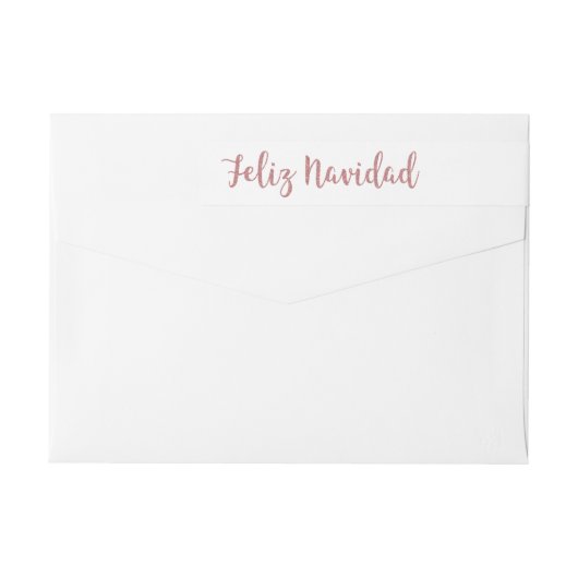 Feliz Navidad Rose Gold Pink Imitats Glitzer (Rückseite)