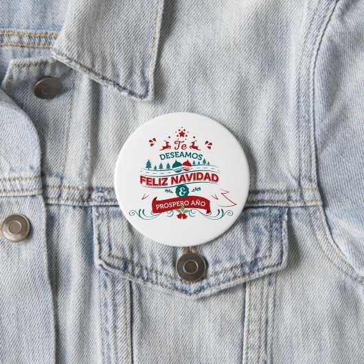 Feliz Navidad Round Button (Beispiel)