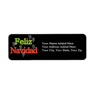 Feliz Navidad Rücksendeadressen-Aufkleber