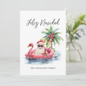 Feliz Navidad Santa Claus Beach Weihnachten (Stehend Vorderseite)