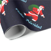 Feliz Navidad - Santa Claus Geschenkpapier (Rolleneckpunkt)