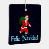 Feliz Navidad - Santa Claus Keramikornament (Rechts)