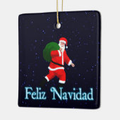 Feliz Navidad - Santa Claus Keramikornament (Links)