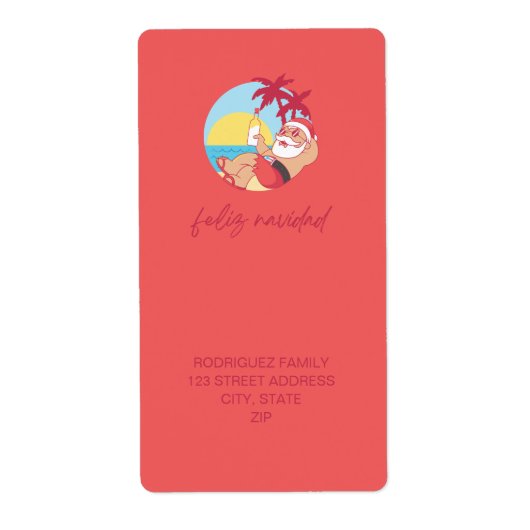 Feliz Navidad Santa Rücksendeadresse (Vorne)