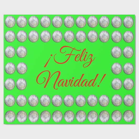 ¡Feliz Navidad! Schleifpapier Geschenkpapier (Flach)