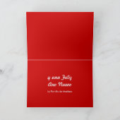 Feliz Navidad Schneeflocken Feiertagskarte (Innenseite)