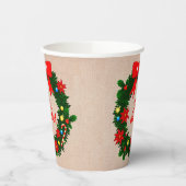 Feliz Navidad Set Frohe Weihnachtswraath Bow Pappbecher (Links)