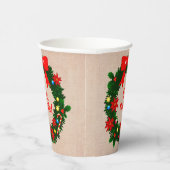 Feliz Navidad Set Frohe Weihnachtswraath Bow Pappbecher (Rechts)