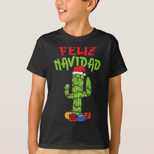 Feliz Navidad Shirt Mexican Christmas Cactus Xmas  (Vorderseite)
