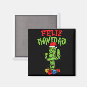 Feliz Navidad Shirt Mexican Christmas Cactus Xmas  Magnet (Vorderseite/Rückseite)
