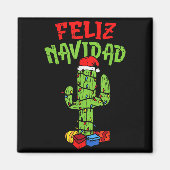 Feliz Navidad Shirt Mexican Christmas Cactus Xmas  Magnet (Vorne)
