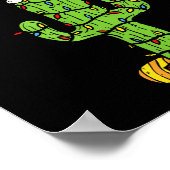 Feliz Navidad Shirt Mexican Christmas Cactus Xmas Poster (Ecke)