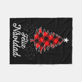Feliz Navidad Shirts Family - Christmas Trees Buff Fleecedecke (Vorderseite (Horizontal))