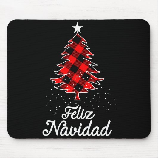 Feliz Navidad Shirts Family - Christmas Trees Buff Mousepad (Vorne)