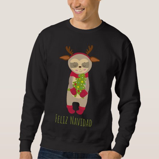 Feliz Navidad Sloth Sweatshirt (Vorderseite)