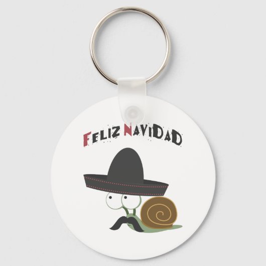 Feliz Navidad Snail Schlüsselanhänger (Vorderseite)