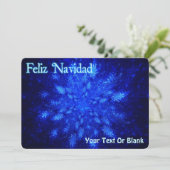 Feliz Navidad - Snowburst Feiertagskarte (Stehend Vorderseite)