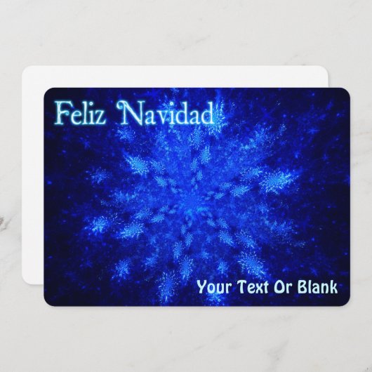 Feliz Navidad - Snowburst Feiertagskarte (Vorne/Hinten)