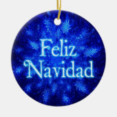 Feliz Navidad - Snowburst Keramik Ornament (Vorne)