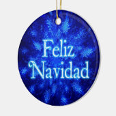 Feliz Navidad - Snowburst Keramik Ornament (Links)