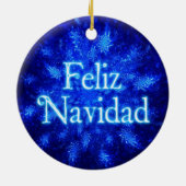Feliz Navidad - Snowburst Keramik Ornament (Hinten)