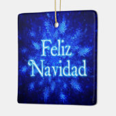 Feliz Navidad - Snowburst Keramikornament (Links)