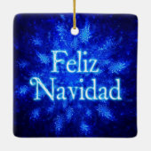 Feliz Navidad - Snowburst Keramikornament (Rückseite)