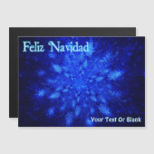 Feliz Navidad - Snowburst Magnetkarte (Vorne/Hinten)