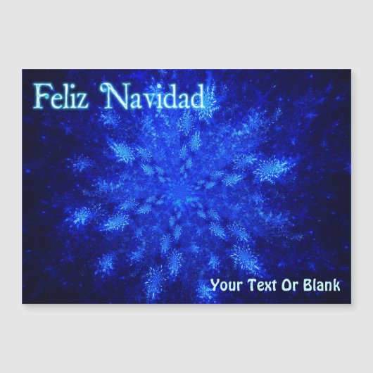 Feliz Navidad - Snowburst Magnetkarte (Vorderseite)