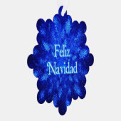 Feliz Navidad - Snowburst Ornament Karte (Rechts)