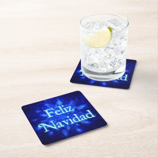 Feliz Navidad - Snowburst Rechteckiger Pappuntersetzer (Vor Ort)