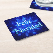 Feliz Navidad - Snowburst Rechteckiger Pappuntersetzer (angewinkelt)