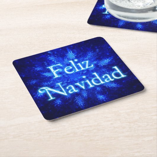 Feliz Navidad - Snowburst Rechteckiger Pappuntersetzer (angewinkelt)