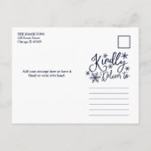 Feliz Navidad Snowflake Rustikale 4 Fotos Weihnach Postkarte (Rückseite)