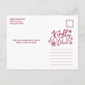 Feliz Navidad Snowflake Rustikale 4 Fotos Weihnach Postkarte (Rückseite)