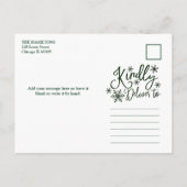 Feliz Navidad Snowflake Rustikale 4 Fotos Weihnach Postkarte (Rückseite)