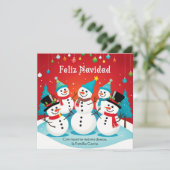 Feliz Navidad Snowmen Personalisierte Weihnachten (Stehend Vorderseite)