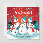 Feliz Navidad Snowmen Personalisierte Weihnachten (Vorderseite)