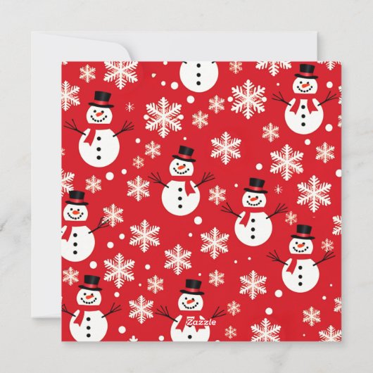 Feliz Navidad Snowmen Personalisierte Weihnachten (Rückseite)