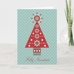 Feliz Navidad Southwestern Christmas Tree Greeting Feiertagskarte
