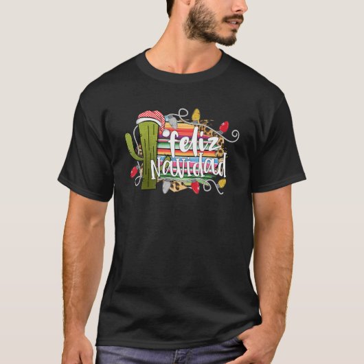 Feliz Navidad Spanisch Frohe Weihnachten Funny Chr T-Shirt (Vorderseite)