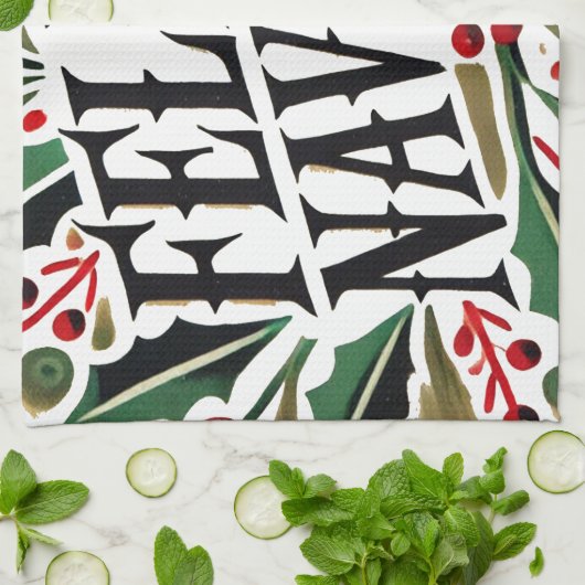 Feliz Navidad Spanisch frohe Weihnachten Geschirrtuch (Gefaltet)