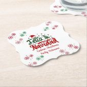 Feliz Navidad Spanisch Frohe Weihnachten Untersetzer (angewinkelt)