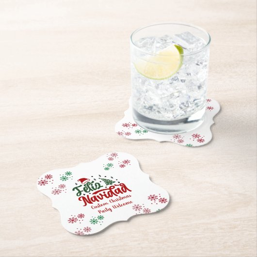 Feliz Navidad Spanisch Frohe Weihnachten Untersetzer (Vor Ort)
