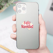 Feliz Navidad Spanisch Frohe Weihnachtsstars Aufkleber (Telefon)