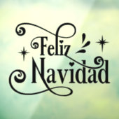 Feliz Navidad Spanisch Frohe Weihnachtstypografie Fensteraufkleber (Blatt 3)